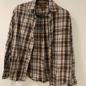St John’s Bay Plaid Button Up - Small